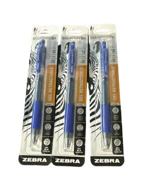 Zebra Pen Sarasa Dry X20 Gel Retractable Point Ink Pen Blue Set Of 3